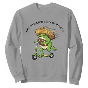 Seattle Championship 2026 Sweatshirt Funny Frog Football TS14 Sport Gray Print Your Wear