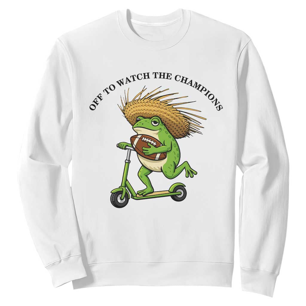 Seattle Championship 2026 Sweatshirt Funny Frog Football TS14 White Print Your Wear