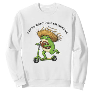 Seattle Championship 2026 Sweatshirt Funny Frog Football TS14 White Print Your Wear