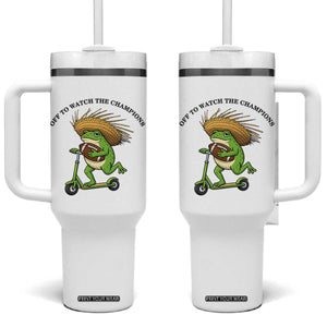 Seattle Championship 2026 Tumbler With Handle Funny Frog Football TS14 One Size: 40 oz White Print Your Wear