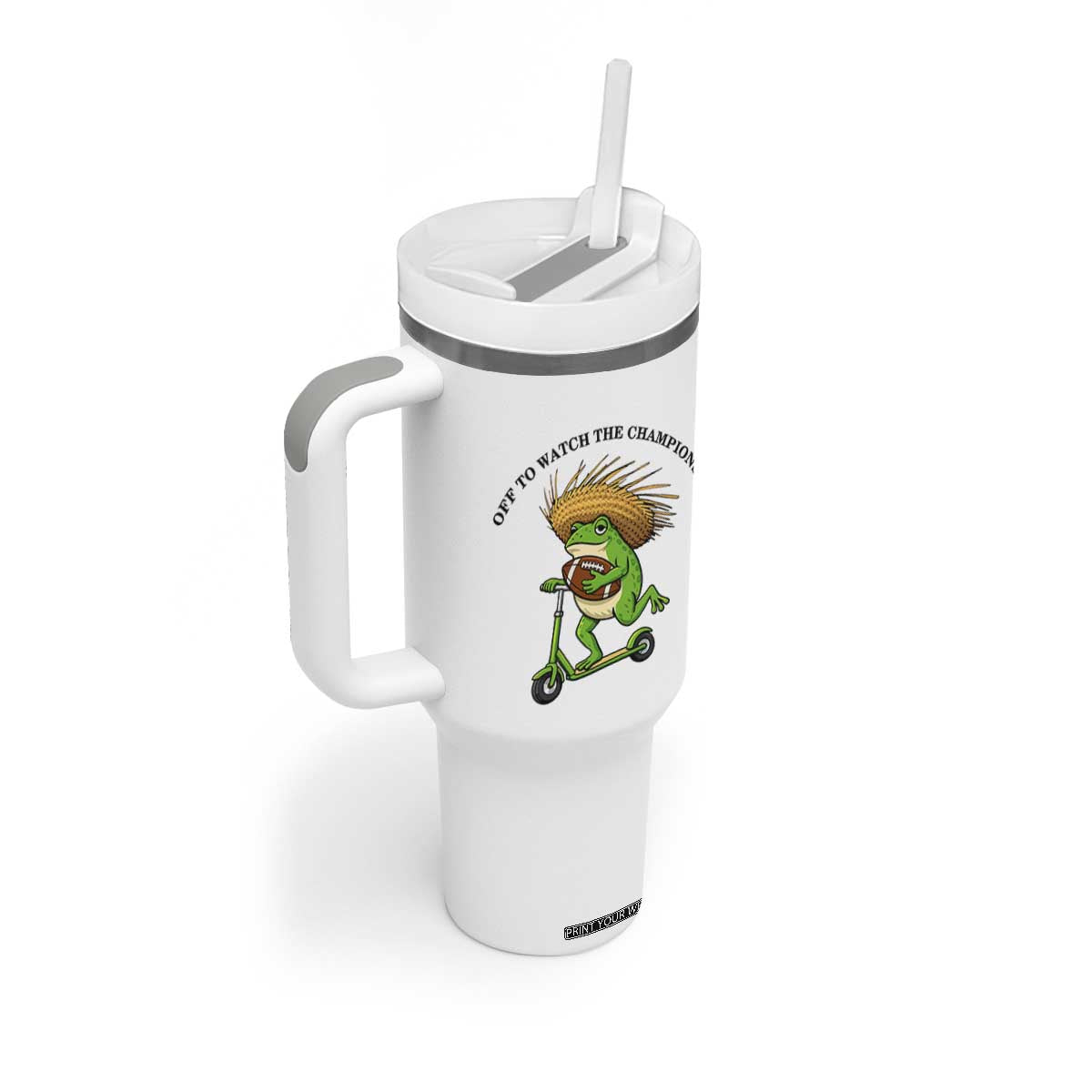 Seattle Championship 2026 Tumbler With Handle Funny Frog Football TS14 Print Your Wear