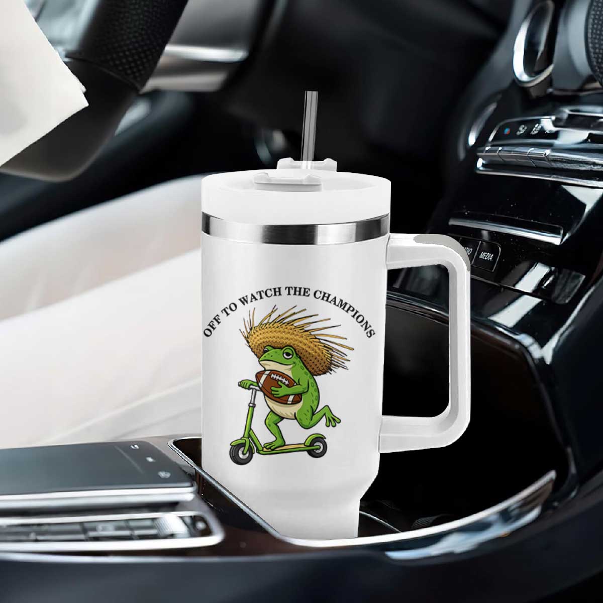 Seattle Championship 2026 Tumbler With Handle Funny Frog Football TS14 Print Your Wear
