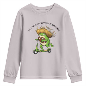 Seattle Championship 2026 Youth Sweatshirt Funny Frog Football TS14 Ice Gray Print Your Wear