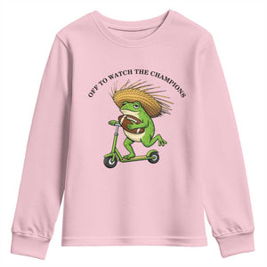 Seattle Championship 2026 Youth Sweatshirt Funny Frog Football TS14 Light Pink Print Your Wear