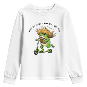 Seattle Championship 2026 Youth Sweatshirt Funny Frog Football TS14 White Print Your Wear