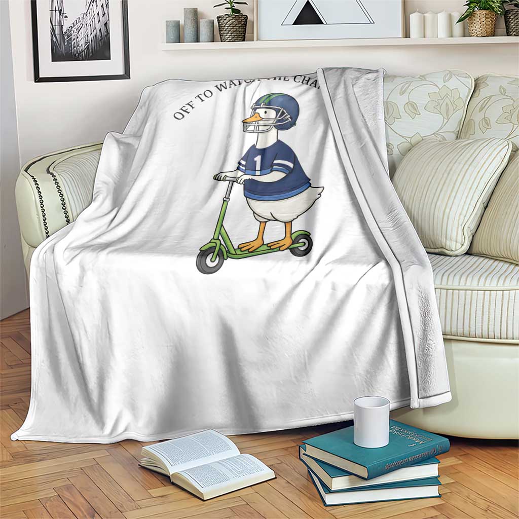 Funny Seattle Goose 2026 Throw Blanket Off To Watch The Champions TS14 Print Your Wear