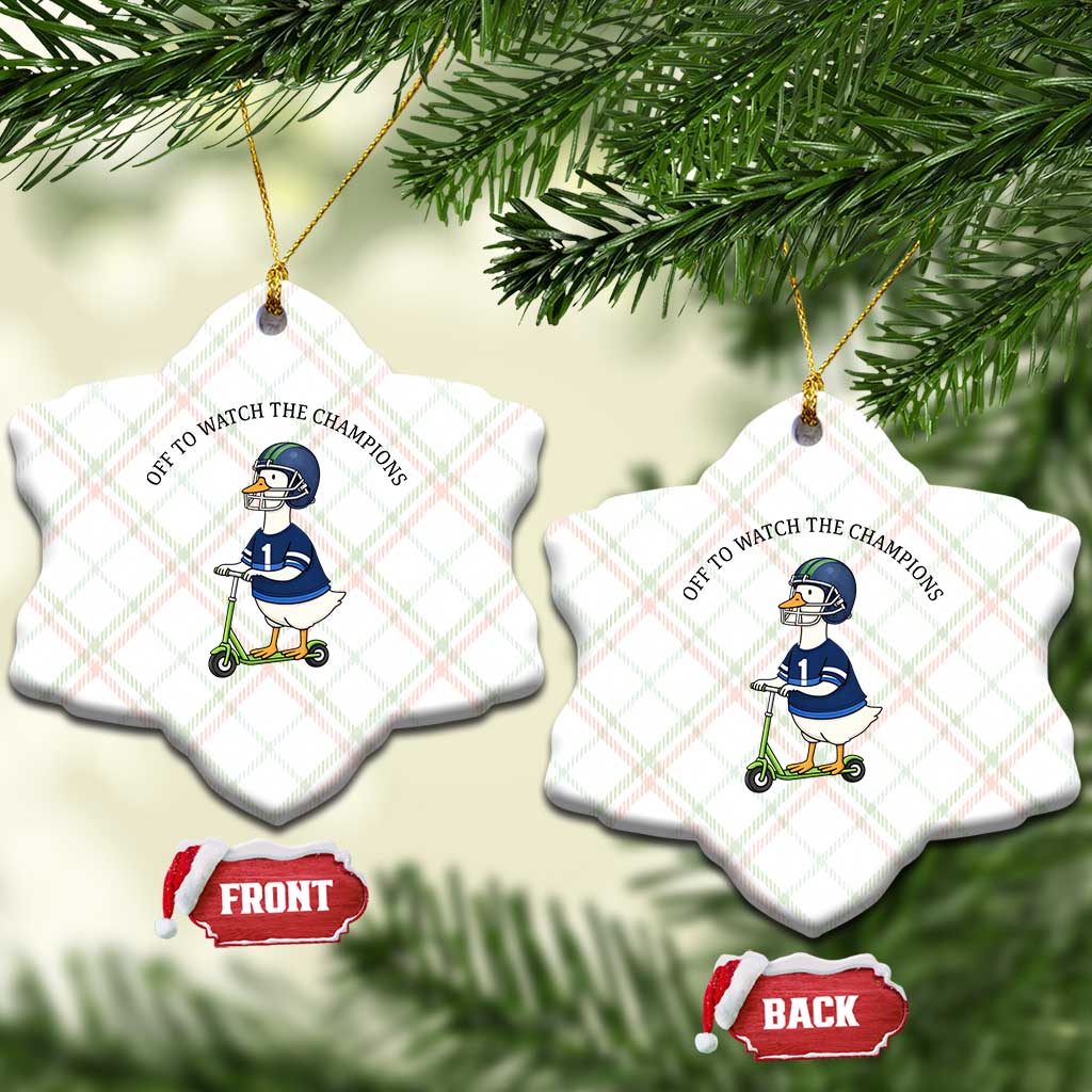 Funny Seattle Goose 2026 Ceramic Ornament Off To Watch The Champions TS14 Print Your Wear