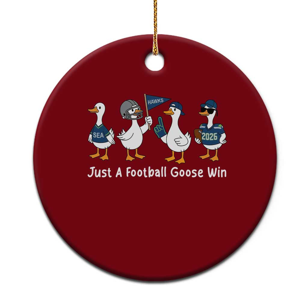 Seattle 2026 Ceramic Ornament Just A Football Goose Win TS14 1pc Red Print Your Wear