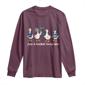 Seattle 2026 Long Sleeve Shirt Just A Football Goose Win TS14 Maroon Print Your Wear