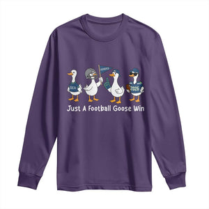 Seattle 2026 Long Sleeve Shirt Just A Football Goose Win TS14 Purple Print Your Wear