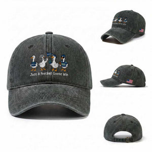 Seattle 2026 Washed Cotton Baseball Cap Just A Football Goose Win TS14 Washed Cap Universal Fit Dark Green Print Your Wear