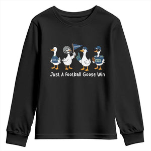 Seattle 2026 Youth Sweatshirt Just A Football Goose Win TS14 Black Print Your Wear