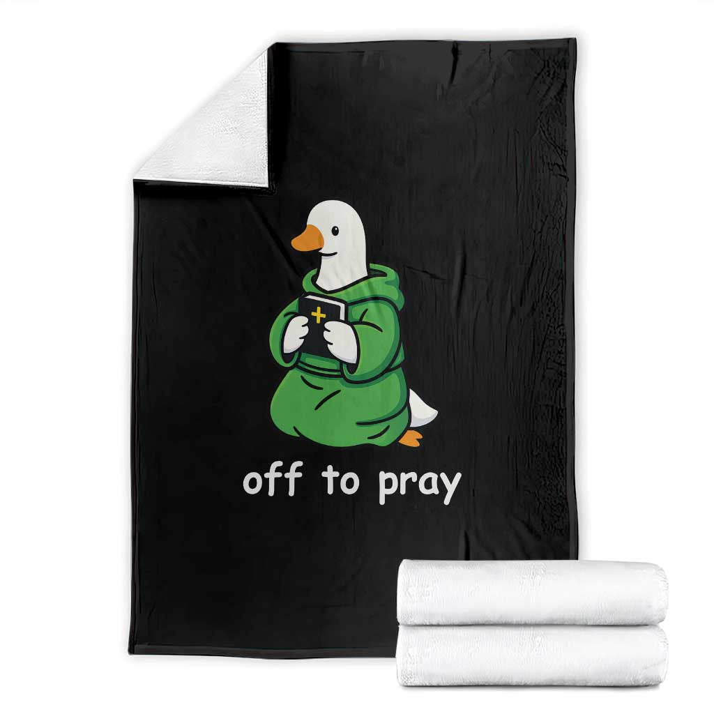 Christian Goose St Patrick's Day Throw Blanket Off To Pray TS14 Black Print Your Wear