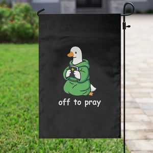 Christian Goose St Patrick's Day Garden Flag Off To Pray TS14 Print Your Wear