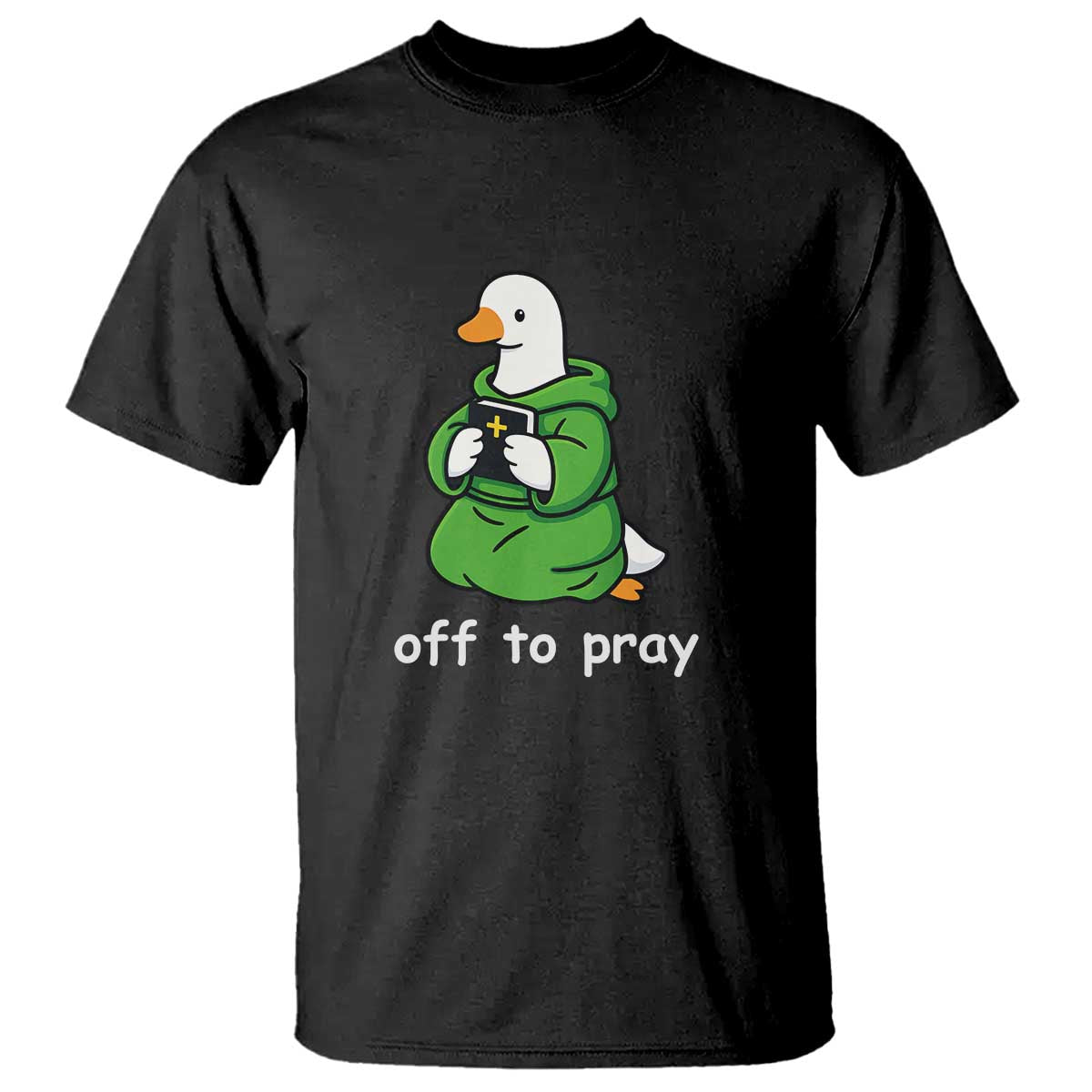 Christian Goose St Patrick's Day T Shirt Off To Pray TS14 Black Print Your Wear