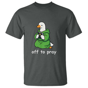 Christian Goose St Patrick's Day T Shirt Off To Pray TS14 Dark Heather Print Your Wear