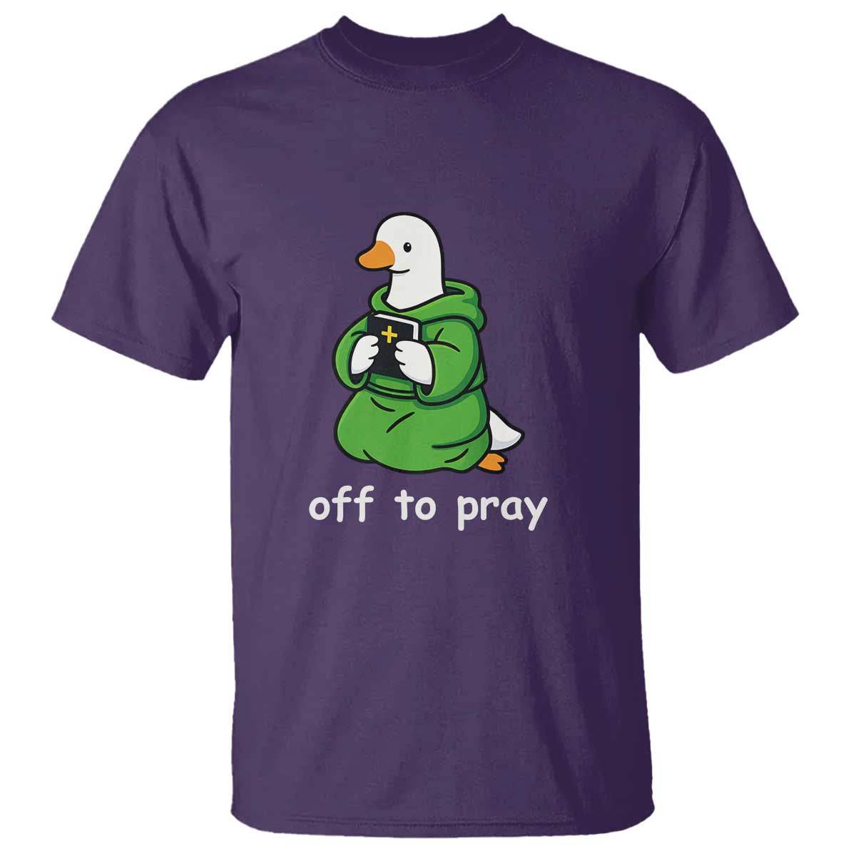 Christian Goose St Patrick's Day T Shirt Off To Pray TS14 Purple Print Your Wear