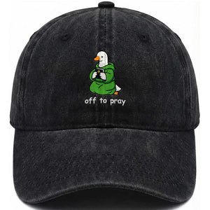 Christian Goose St Patrick's Day Washed Cotton Baseball Cap Off To Pray TS14 Washed Cap Universal Fit Black Print Your Wear