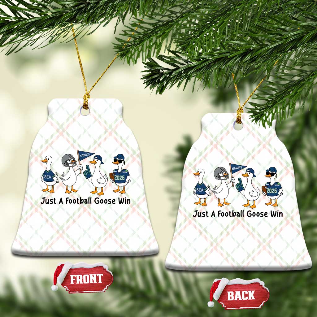 Funny Seattle 2026 Ceramic Ornament Just A Football Goose Win TS14 Print Your Wear