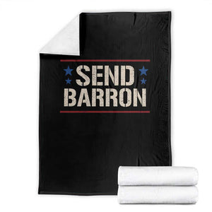Send Barron Throw Blanket Viral Hashtag Political Protest TS14 Black Print Your Wear