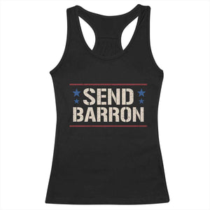 Send Barron Racerback Tank Top Viral Hashtag Political Protest TS14 Black Print Your Wear