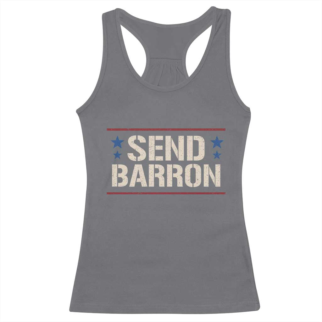 Send Barron Racerback Tank Top Viral Hashtag Political Protest TS14 Charcoal Print Your Wear