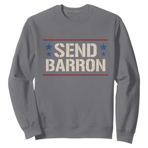 Send Barron Sweatshirt Viral Hashtag Political Protest TS14 Charcoal Print Your Wear