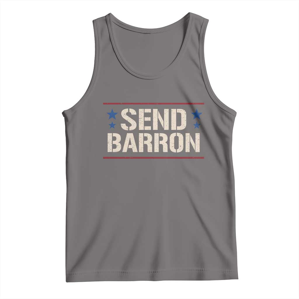 Send Barron Tank Top Viral Hashtag Political Protest TS14 Deep Heather Print Your Wear