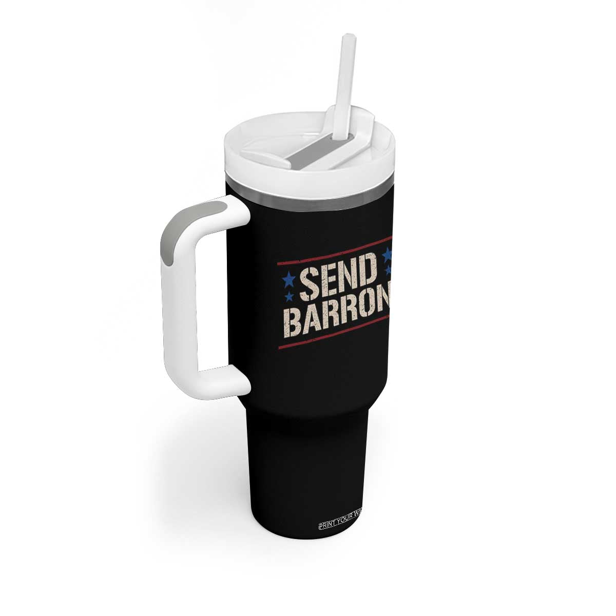 Send Barron Tumbler With Handle Viral Hashtag Political Protest TS14 Print Your Wear