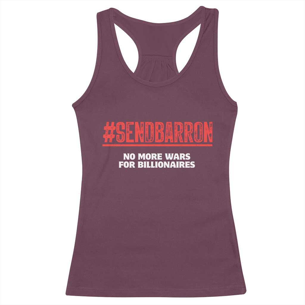 Send Barron Meme Racerback Tank Top Funny Political Hashtag Viral Internet TS14 Maroon Print Your Wear