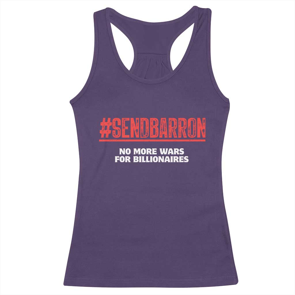 Send Barron Meme Racerback Tank Top Funny Political Hashtag Viral Internet TS14 Purple Print Your Wear