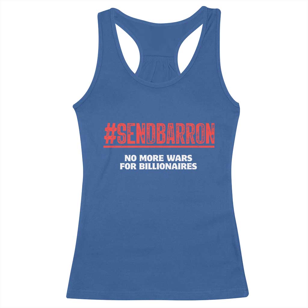 Send Barron Meme Racerback Tank Top Funny Political Hashtag Viral Internet TS14 Royal Blue Print Your Wear