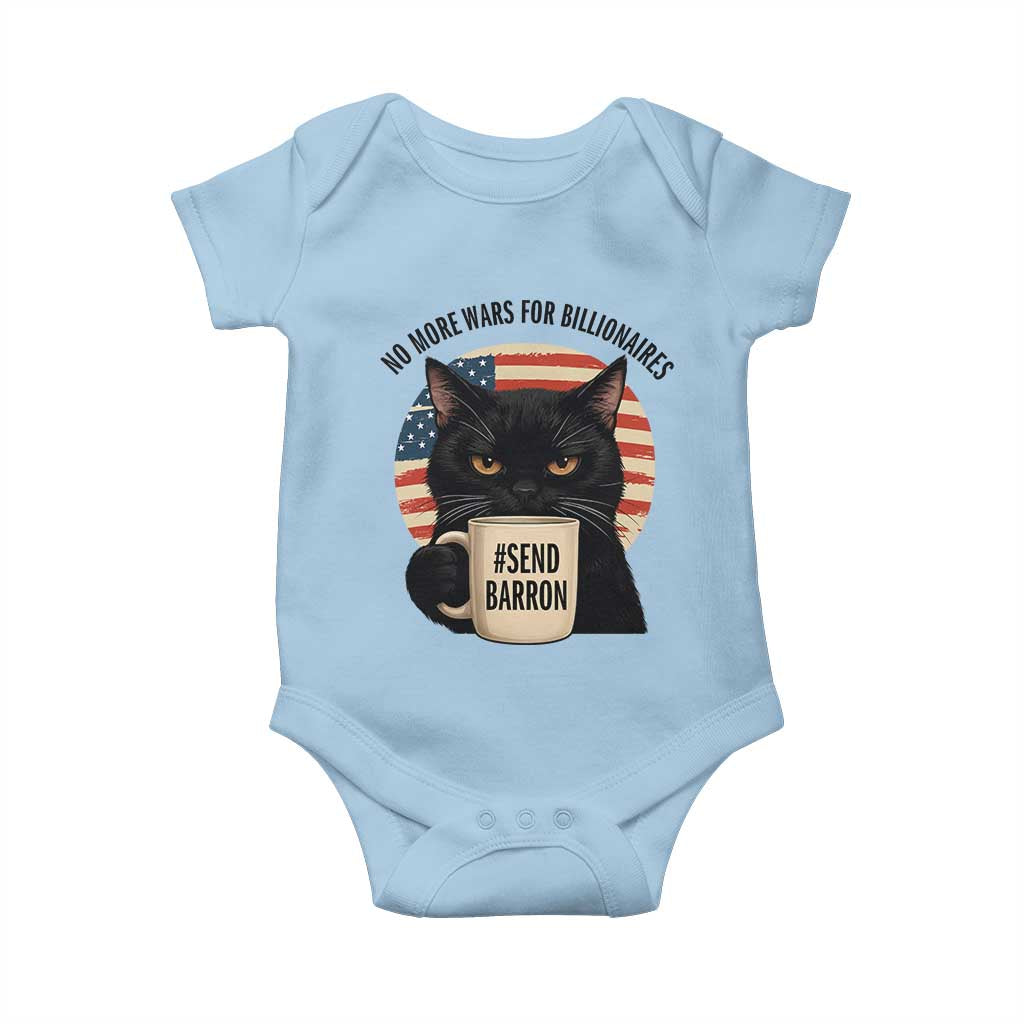 Send Barron Meme Baby Onesie Funny Cat Sarcastic Political TS14 Light Blue Print Your Wear