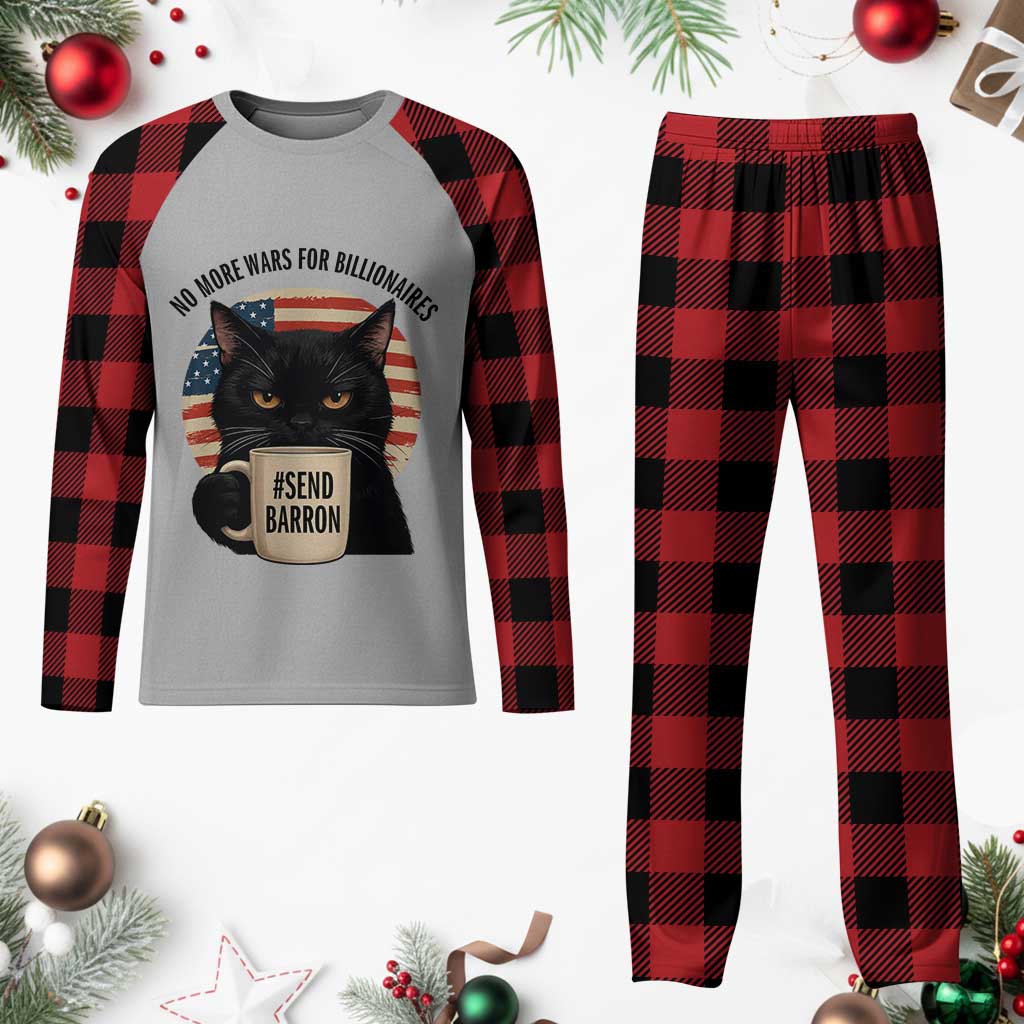 Send Barron Meme Plaid Pajama Set Funny Cat Sarcastic Political TS14 Buffalo Plaid Print Your Wear