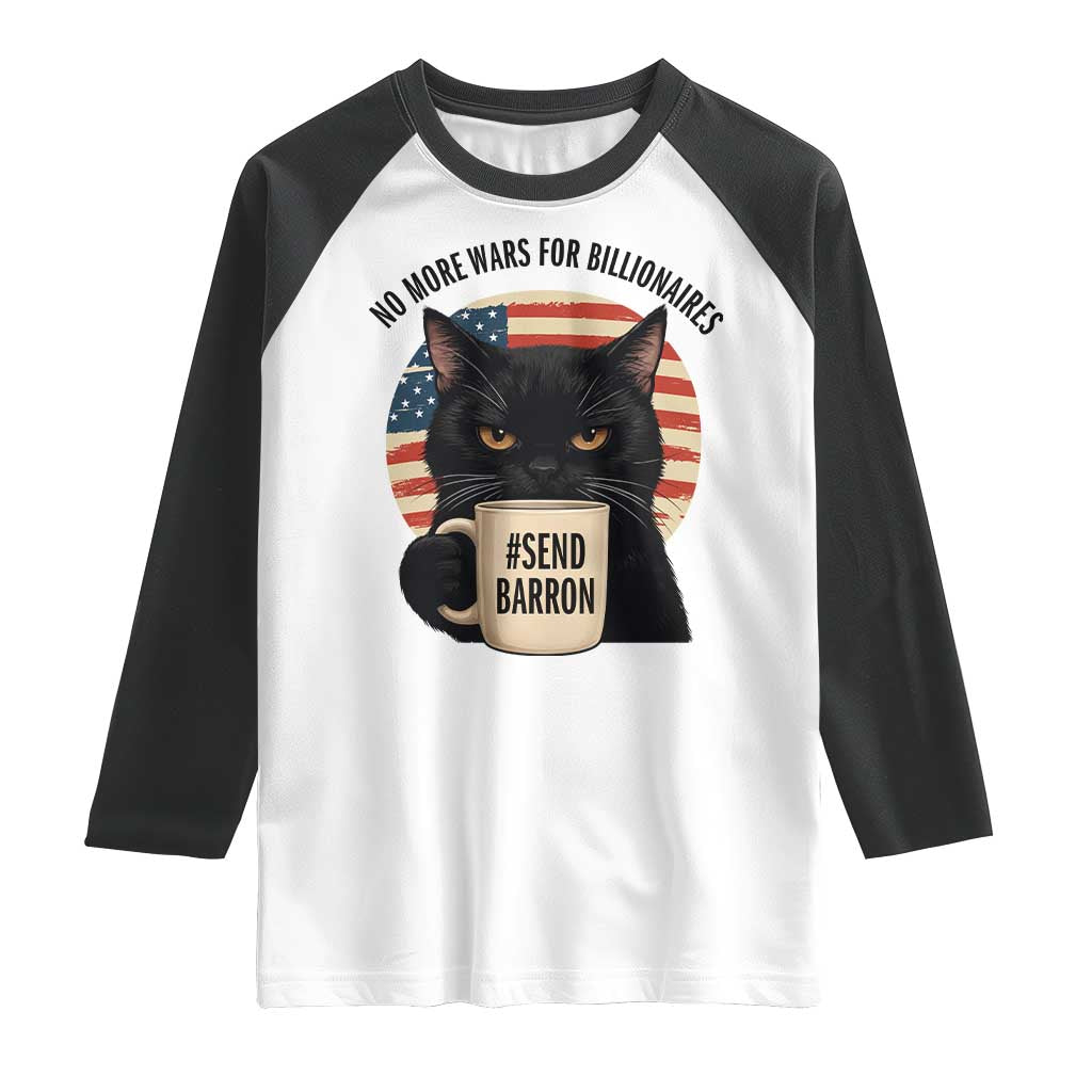 Send Barron Meme Raglan Shirt Funny Cat Sarcastic Political TS14 White Black Print Your Wear