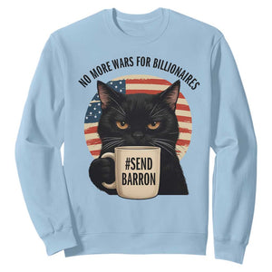 Send Barron Meme Sweatshirt Funny Cat Sarcastic Political TS14 Light Blue Print Your Wear