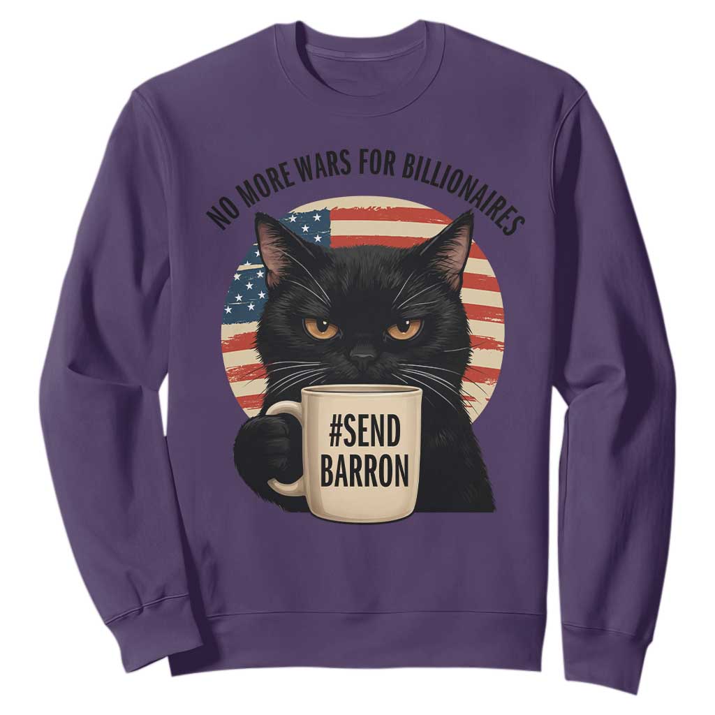 Send Barron Meme Sweatshirt Funny Cat Sarcastic Political TS14 Purple Print Your Wear