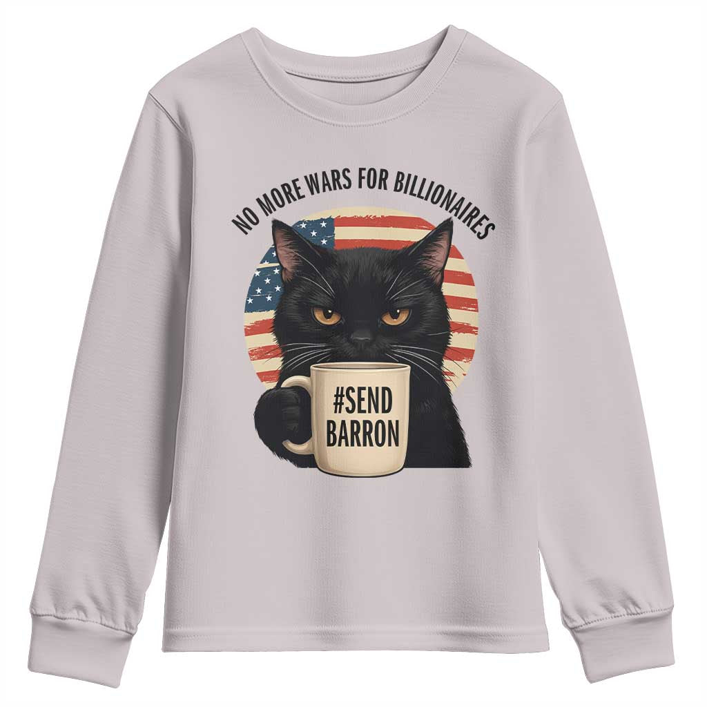 Send Barron Meme Youth Sweatshirt Funny Cat Sarcastic Political TS14 Ice Gray Print Your Wear