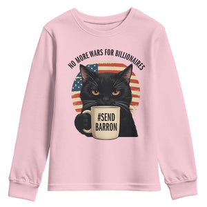 Send Barron Meme Youth Sweatshirt Funny Cat Sarcastic Political TS14 Light Pink Print Your Wear