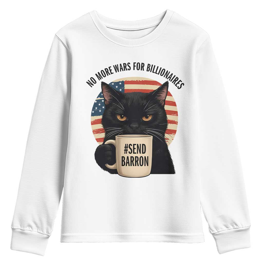 Send Barron Meme Youth Sweatshirt Funny Cat Sarcastic Political TS14 White Print Your Wear