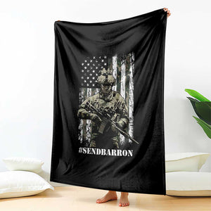 Send Barron Throw Blanket Sarcastic Political American Flag Camo Soldier TS14 Print Your Wear