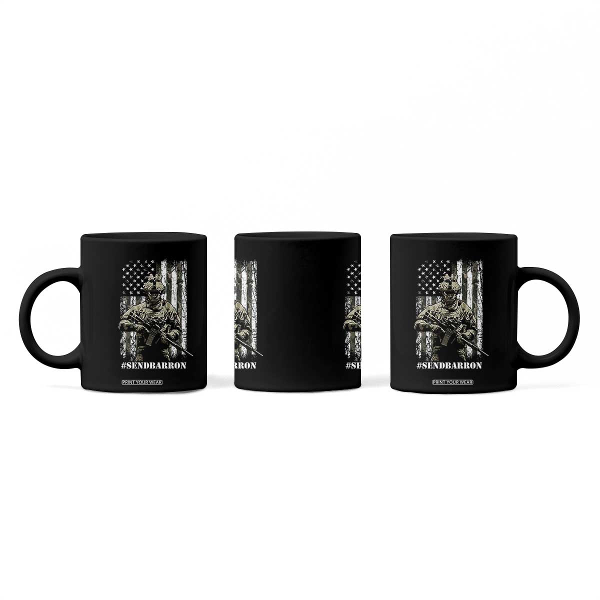Send Barron Coffee Mug Sarcastic Political American Flag Camo Soldier TS14 Print Your Wear