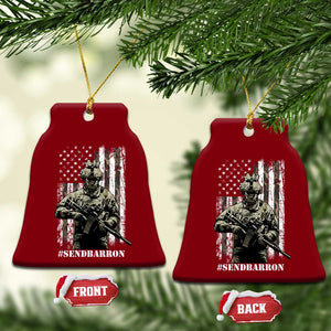Send Barron Ceramic Ornament Sarcastic Political American Flag Camo Soldier TS14 Print Your Wear