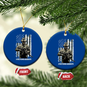 Send Barron Ceramic Ornament Sarcastic Political American Flag Camo Soldier TS14 1pc Blue Print Your Wear