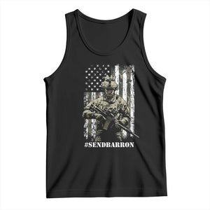 Send Barron Tank Top Sarcastic Political American Flag Camo Soldier TS14 Black Print Your Wear