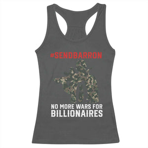 Send Barron Racerback Tank Top No More Wars For Billionaires TS14 Dark Heather Print Your Wear