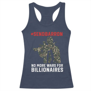 Send Barron Racerback Tank Top No More Wars For Billionaires TS14 Navy Print Your Wear