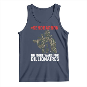 Send Barron Tank Top No More Wars For Billionaires TS14 Navy Print Your Wear