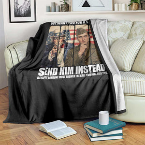 Send Barron Throw Blanket We Want You For US Army TS14 Print Your Wear