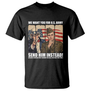 Send Barron T Shirt We Want You For US Army TS14 Black Print Your Wear